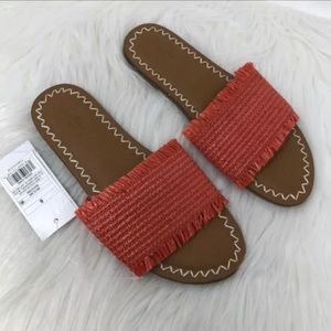 Universal Thread Luciana Woven Slide Sandal Orange